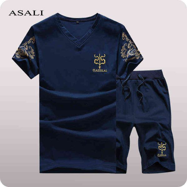 embroidery men's sets summer tracksuit v-neck t-shirt shorts 2pcs 2022 short sportswear set casual joggers track suit, Gray
embroidery men's sets summer tracksuit v-neck t-shirt shorts 2pcs 2022 short sportswear set casual joggers track suit, Gray