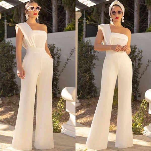 one shoulder jumpsuit evening dresses solid prom gowns ladies party outfits second reception dress 2022, Black;red
one shoulder jumpsuit evening dresses solid prom gowns ladies party outfits second reception dress 2022, Black;red
