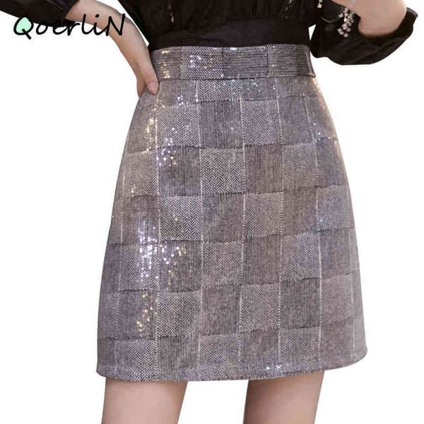 weave sequin check high waist skirts allmatch check aline skirt short mini skirt fashion mini saia plus size zipper liner 210412, Black
weave sequin check high waist skirts allmatch check aline skirt short mini skirt fashion mini saia plus size zipper liner 210412, Black