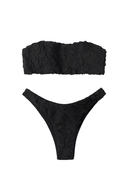 detachable straps bandeau bikini swimsuit y9ow#, White;black
detachable straps bandeau bikini swimsuit y9ow#, White;black