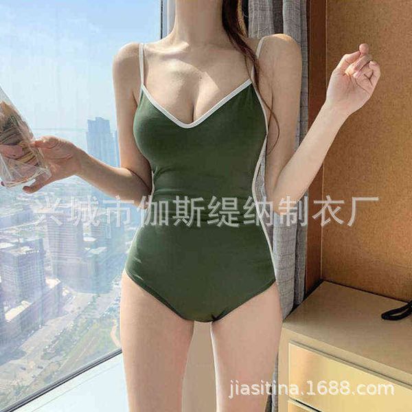 one-piece swimsuit 2022 women's open back conservative belly covered, White;black
one-piece swimsuit 2022 women's open back conservative belly covered, White;black