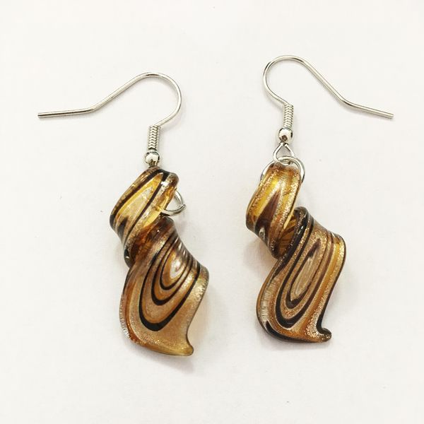 6 pairs chinese style charm glass murano retro earring handmade personality pendant female spiral yellow, Golden
6 pairs chinese style charm glass murano retro earring handmade personality pendant female spiral yellow, Golden