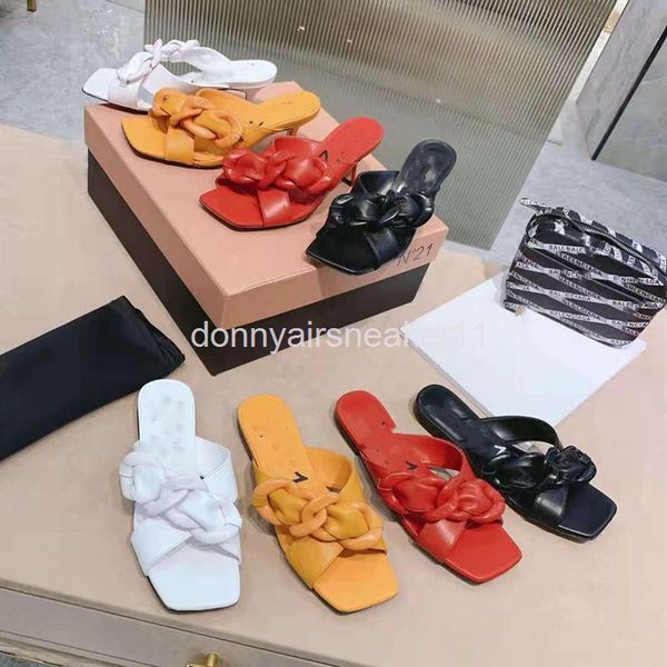 slippers fashion leather thick heel slippers women's summer chain high-heeled shoes line large sandals, Black
slippers fashion leather thick heel slippers women's summer chain high-heeled shoes line large sandals, Black