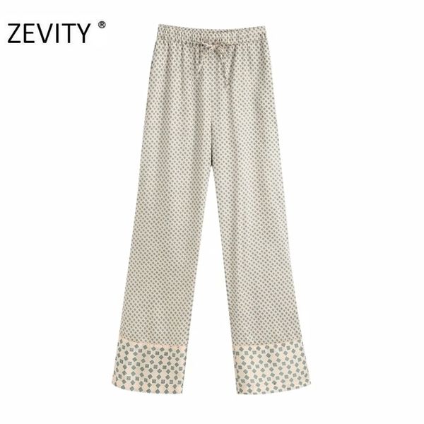 zevity women vintage geometric print hem patchwork straight pants female elastic waist casual trousers chic bow tied pants p921 201228, Black;white
zevity women vintage geometric print hem patchwork straight pants female elastic waist casual trousers chic bow tied pants p921 201228, Black;white