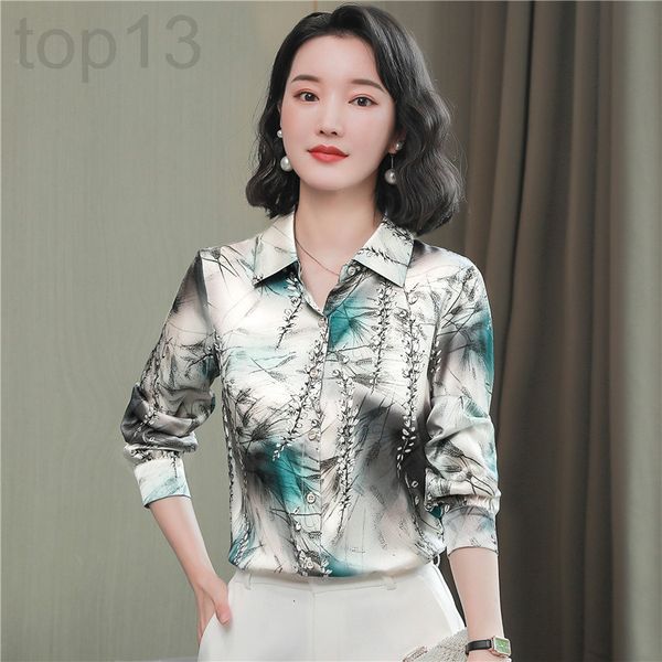 women's blouses & shirts designer satin silk shirt women's 2021 autumn new printed mulberry temperament lapel csld, White
women's blouses & shirts designer satin silk shirt women's 2021 autumn new printed mulberry temperament lapel csld, White