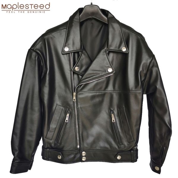maplesteed women genuine leather jacket soft 100% natural sheepskin drop-shoudler loose oversize bust 110-126cm m487 210923, Black
maplesteed women genuine leather jacket soft 100% natural sheepskin drop-shoudler loose oversize bust 110-126cm m487 210923, Black