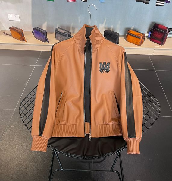 mens luxury clothing brand designer leather jacket sheepskin material motorcycle jackets fashion embroidery design men casual zipper jackets, Black
mens luxury clothing brand designer leather jacket sheepskin material motorcycle jackets fashion embroidery design men casual zipper jackets, Black