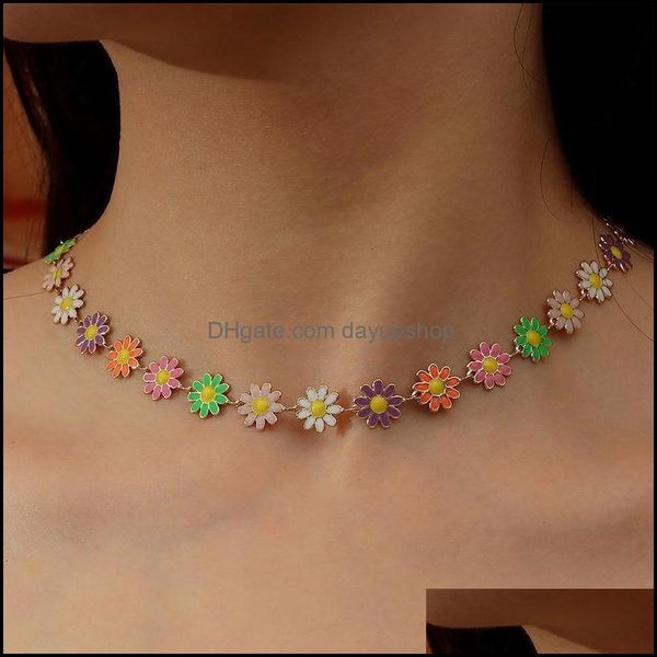 chains necklaces pendants jewelry european and american spring summer flower color small fresh necklace female daisy drop oil dh6zb, Silver
chains necklaces pendants jewelry european and american spring summer flower color small fresh necklace female daisy drop oil dh6zb, Silver