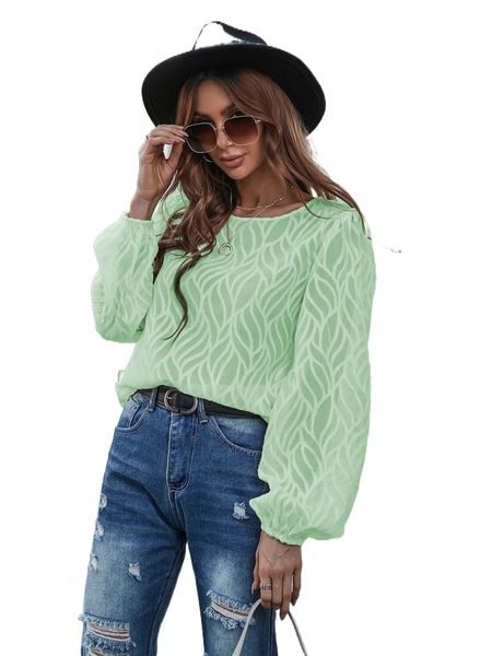 plant pattern lantern sleeve chiffon blouse z2rx#, White
plant pattern lantern sleeve chiffon blouse z2rx#, White