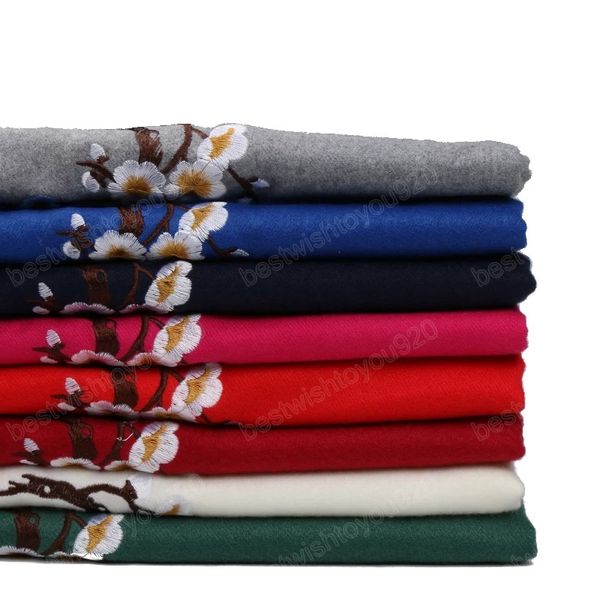 women wool cashmere scarf embroidery luxury scarf thick winter hijab tassel lady shawls wraps solid color pashmina foulard, Blue;gray
women wool cashmere scarf embroidery luxury scarf thick winter hijab tassel lady shawls wraps solid color pashmina foulard, Blue;gray