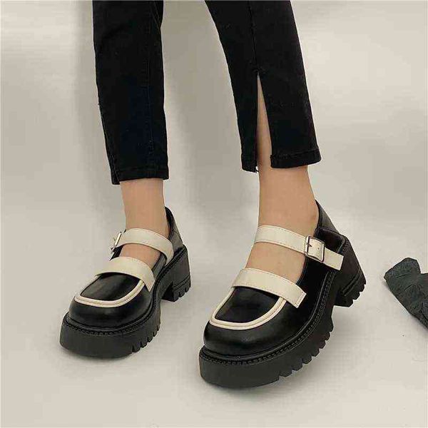 dress shoes british style mary janes femme fashion 2022 summer vintage platform zapatillas mujer daily new buckle patchwork pu women 220516, Black
dress shoes british style mary janes femme fashion 2022 summer vintage platform zapatillas mujer daily new buckle patchwork pu women 220516, Black