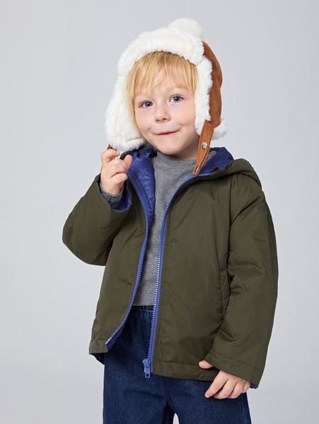 toddler boys zipper hooded winter coat she, Blue;gray 
toddler boys zipper hooded winter coat she, Blue;gray