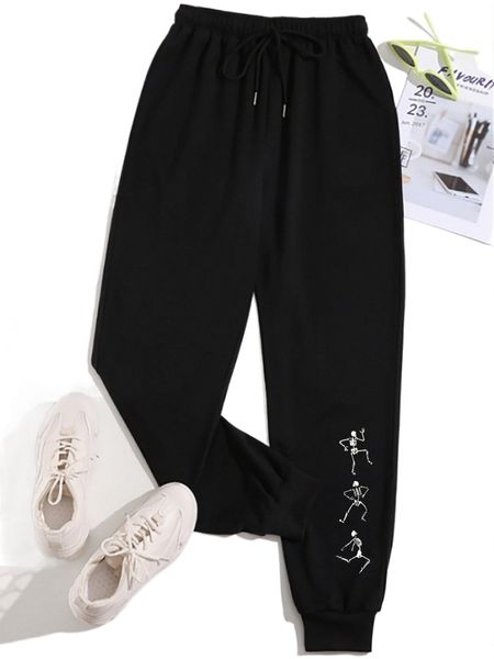 women skull print sweatpants 46cw#, Black;white
women skull print sweatpants 46cw#, Black;white