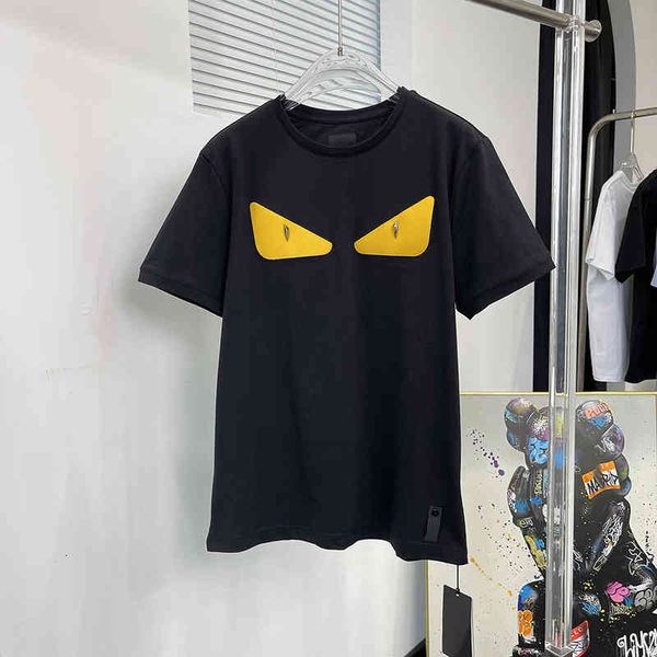 women's t-shirt fd little monster leather yellow devil eye short sleeve t-shirt energetic and fashionable unisex, White
women's t-shirt fd little monster leather yellow devil eye short sleeve t-shirt energetic and fashionable unisex, White