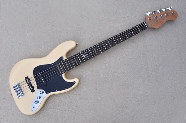factory custom 5 strings milk yellow electric bass guitar chrome hardwares string through body rosewood fretboard offer customized
factory custom 5 strings milk yellow electric bass guitar chrome hardwares string through body rosewood fretboard offer customized