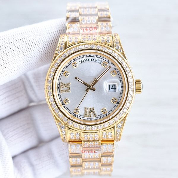 luxury diamond watches designer classic fashion automatic watch dial set with diamond size 41mm sapphire glass waterproof feature christmas, Slivery;brown
luxury diamond watches designer classic fashion automatic watch dial set with diamond size 41mm sapphire glass waterproof feature christmas, Slivery;brown