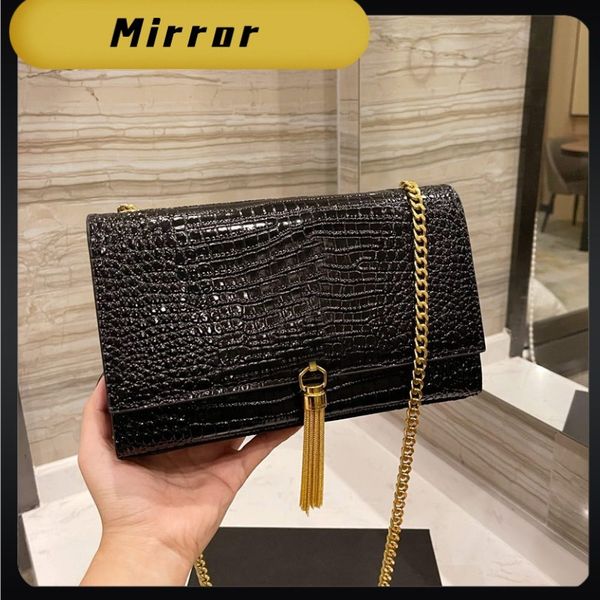 mirror chain crossbody bag women handbag purse alligator design shoulder bags genuine leather fashion letter golden hardware flap
mirror chain crossbody bag women handbag purse alligator design shoulder bags genuine leather fashion letter golden hardware flap