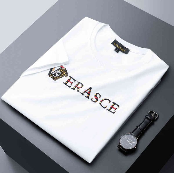 men's t-shirts short sleeved t-shirt trendy men's summer mercerized cotton high-end fashion embroidery slim fit men 976k, White;black
men's t-shirts short sleeved t-shirt trendy men's summer mercerized cotton high-end fashion embroidery slim fit men 976k, White;black