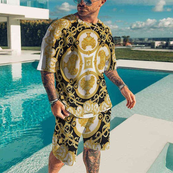 summer men vintage t shirt sets 3d print casual shorts tracksuit trend oversized male clothing cool beach sports 2 piece suits, Gray
summer men vintage t shirt sets 3d print casual shorts tracksuit trend oversized male clothing cool beach sports 2 piece suits, Gray
