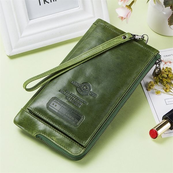 contact's genuine leather fashion long wallet women rfid card holder wallets for zipper coin purse female clutch bag 220421, Red;black
contact's genuine leather fashion long wallet women rfid card holder wallets for zipper coin purse female clutch bag 220421, Red;black