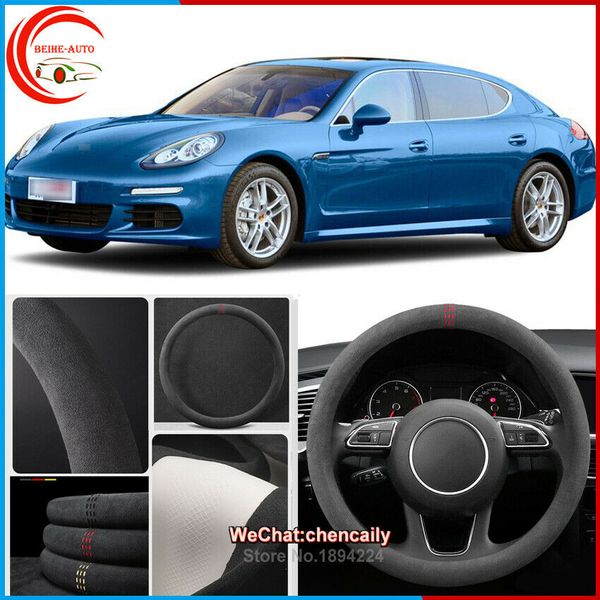 for porsche panamera black alcantara suede car steering wheel cover car styling
for porsche panamera black alcantara suede car steering wheel cover car styling
