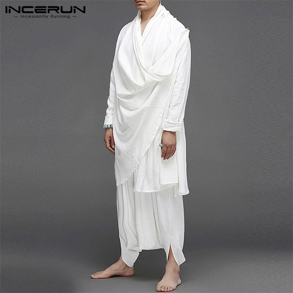 men vintage sets incerun long sleeve solid color irregular cloak blouse elastic pants 2 pieces men cotton suits streetwear 5xl 7 220720, Gray
men vintage sets incerun long sleeve solid color irregular cloak blouse elastic pants 2 pieces men cotton suits streetwear 5xl 7 220720, Gray