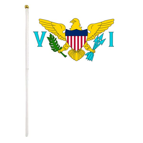 united states virgin islands hand waving flags 14x21 cm polyester country banner with plastic flagpoles for parades sports events festival c
united states virgin islands hand waving flags 14x21 cm polyester country banner with plastic flagpoles for parades sports events festival c