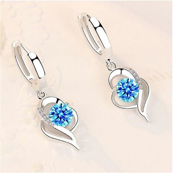925 sterling silver new woman fashion jewelry blue pink white purple crystal zircon selling earrings gc1022
925 sterling silver new woman fashion jewelry blue pink white purple crystal zircon selling earrings gc1022