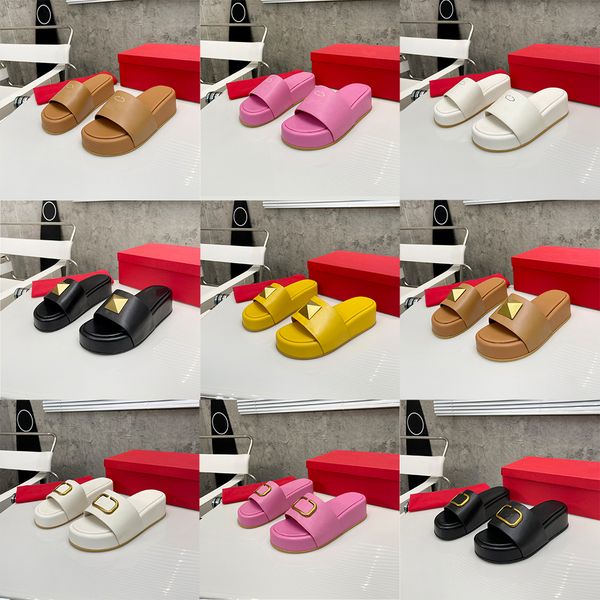 thick soled nail buckle sandals women slippers casual fashion sippers custom leather fabric with rivet designers slipper 35-41, Black
thick soled nail buckle sandals women slippers casual fashion sippers custom leather fabric with rivet designers slipper 35-41, Black