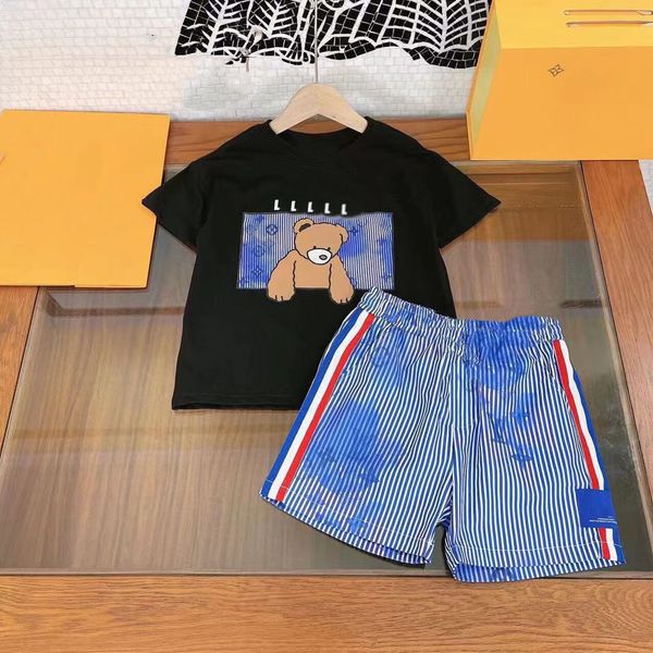 childrens set suit t-shirt boys girls sets kids short sleeve child designer clother with letter brown bear cotton white black 90-160
childrens set suit t-shirt boys girls sets kids short sleeve child designer clother with letter brown bear cotton white black 90-160