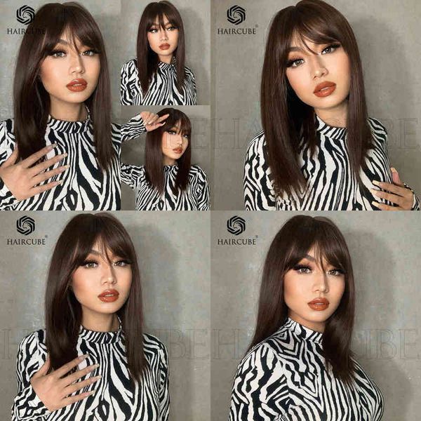 fashion trend women's wig brown qi bangqi shoulder straight hair cute elegant everyday wigs 220527, Black
fashion trend women's wig brown qi bangqi shoulder straight hair cute elegant everyday wigs 220527, Black