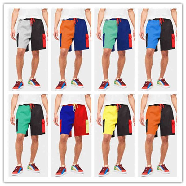 new summer fashion men's loose contrast pants casual micro elastic color matching 9-color sports shorts, White;black
new summer fashion men's loose contrast pants casual micro elastic color matching 9-color sports shorts, White;black