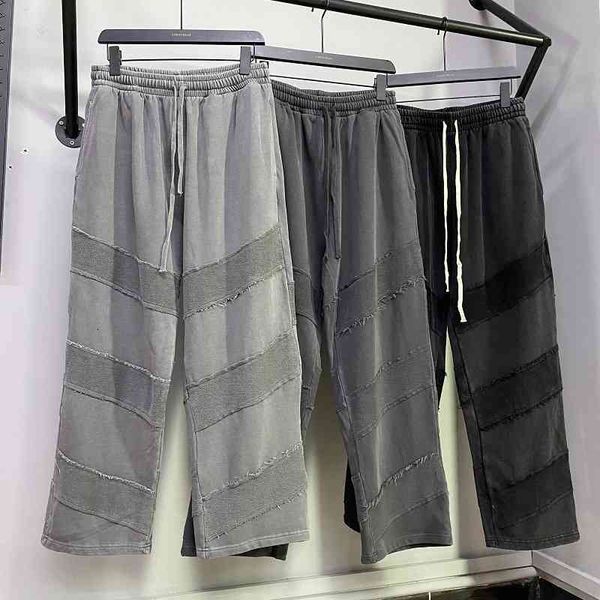 men's shorts high street ins washing old loose stitching casual pants terry batik drawstring men ave2, White;black
men's shorts high street ins washing old loose stitching casual pants terry batik drawstring men ave2, White;black