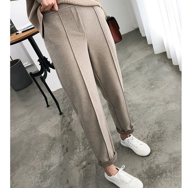 hlbcbg winter thicken women pencil pants plus size wool female autumn high waist loose trousers s good fabric 220325, Black;white
hlbcbg winter thicken women pencil pants plus size wool female autumn high waist loose trousers s good fabric 220325, Black;white