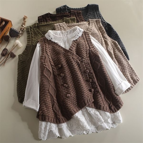 vintage solid knitted sleeveless vest cardigan sweater 2020 autumn winter lj201114, White;black
vintage solid knitted sleeveless vest cardigan sweater 2020 autumn winter lj201114, White;black