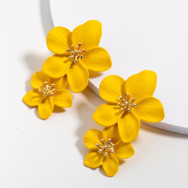 korean big double flower drop earrings summer beach party metal statement earring for woman boho fashion jewelry girl gift, Golden;silver
korean big double flower drop earrings summer beach party metal statement earring for woman boho fashion jewelry girl gift, Golden;silver
