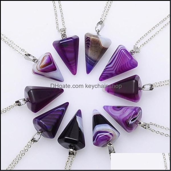 natural gemstone pendant necklace crystal healing chakra reiki sier stone hexagonal prisme cone pendum charm necklaces chain drop delivery 2, Silver
natural gemstone pendant necklace crystal healing chakra reiki sier stone hexagonal prisme cone pendum charm necklaces chain drop delivery 2, Silver