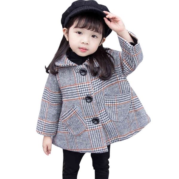 girls coat plaid pattern coat girl casual style outerwear for children spring autumn kids clothing 210412, Blue;gray
girls coat plaid pattern coat girl casual style outerwear for children spring autumn kids clothing 210412, Blue;gray