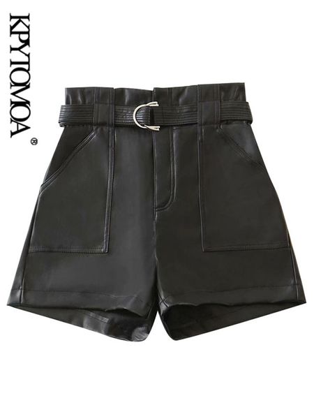 kpytomoa women chic fashion with belt faux leather shorts vintage high waist zipper fly pockets female short pants mujer 220504, White;black
kpytomoa women chic fashion with belt faux leather shorts vintage high waist zipper fly pockets female short pants mujer 220504, White;black