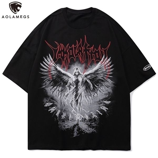 aolamegs men gothic punk style letter printed oversized t shirt 3 color optional tee high street hipster summer streetwear 220509, White;black
aolamegs men gothic punk style letter printed oversized t shirt 3 color optional tee high street hipster summer streetwear 220509, White;black
