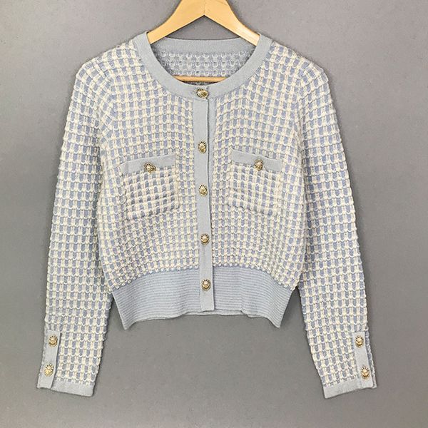 281 2022 milan runway spring summer brand same style sweater long sleeve pink blue crew neck cardigan womens xue, White;black
281 2022 milan runway spring summer brand same style sweater long sleeve pink blue crew neck cardigan womens xue, White;black