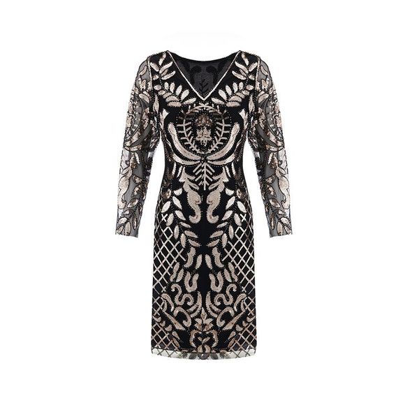 casual dresses v-neck long-sleeve tulle embroider evening beaded art dec dress elegant vintage 1920s party great gatsby sequin, Black;gray
casual dresses v-neck long-sleeve tulle embroider evening beaded art dec dress elegant vintage 1920s party great gatsby sequin, Black;gray