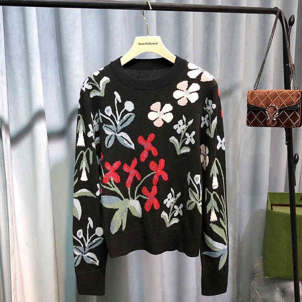 women's knits & tees liu wen's same sweater early autumn flower embroidery wool pullover long sleeve exquisite quality praise jrll, White
women's knits & tees liu wen's same sweater early autumn flower embroidery wool pullover long sleeve exquisite quality praise jrll, White