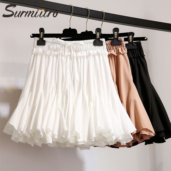 surmiitro white black chiffon summer shorts skirt women fashion korean high waist tutu pleated mini sun school skirt female y200326
surmiitro white black chiffon summer shorts skirt women fashion korean high waist tutu pleated mini sun school skirt female y200326