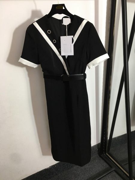 409 2022 runway dress spring summer dress brand same style empire short sleeve striped polyester v neck womens dress fashion meiyi, Black
409 2022 runway dress spring summer dress brand same style empire short sleeve striped polyester v neck womens dress fashion meiyi, Black