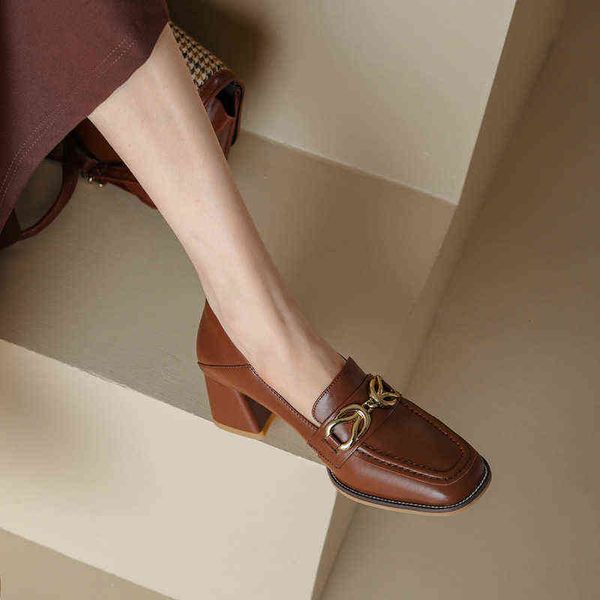 designer women's shoes boots simple metal decoration british medium mouth shoes style square head thick high heels two women wearing so, Black
designer women's shoes boots simple metal decoration british medium mouth shoes style square head thick high heels two women wearing so, Black