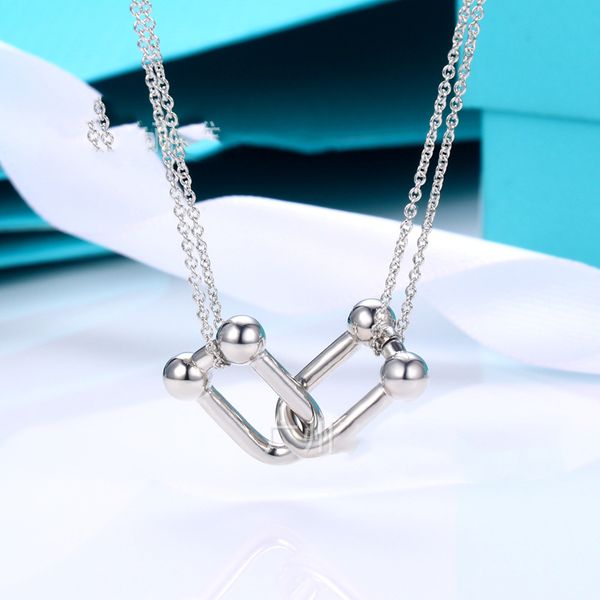 tiffjia necklaces luxury chain pendants bijoux designer u-shaped necklace female t-horseshoe interlocking bamboo clavicle chain original pac, Silver
tiffjia necklaces luxury chain pendants bijoux designer u-shaped necklace female t-horseshoe interlocking bamboo clavicle chain original pac, Silver