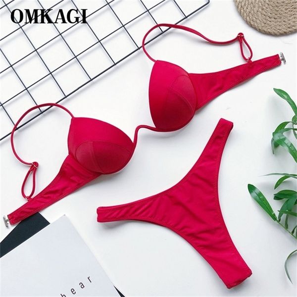 omkagi bikini solid high cut swimwear women underwire swimsuit low waist biquini push up bikini set maillot de bain femme 210319, White;black
omkagi bikini solid high cut swimwear women underwire swimsuit low waist biquini push up bikini set maillot de bain femme 210319, White;black