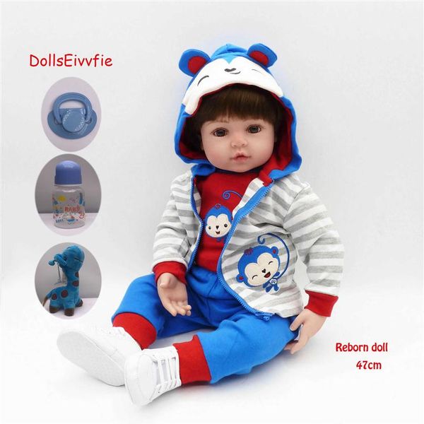 47cm baby toy dolls soft silicone vinyl bebe reborne menino dolls toys house play child holiday gift lol q0910295c
47cm baby toy dolls soft silicone vinyl bebe reborne menino dolls toys house play child holiday gift lol q0910295c