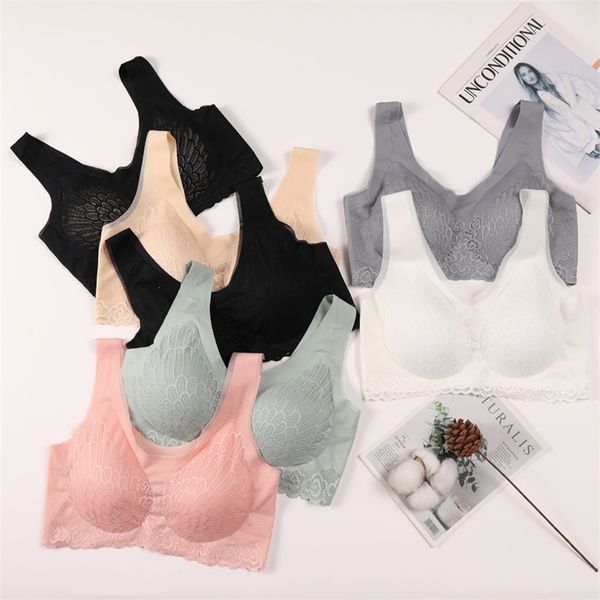 3pcs latex bra seamless bras for women underwear bh push up bralette with pad vest bra plus size female bra bralette 220427, Red;black
3pcs latex bra seamless bras for women underwear bh push up bralette with pad vest bra plus size female bra bralette 220427, Red;black